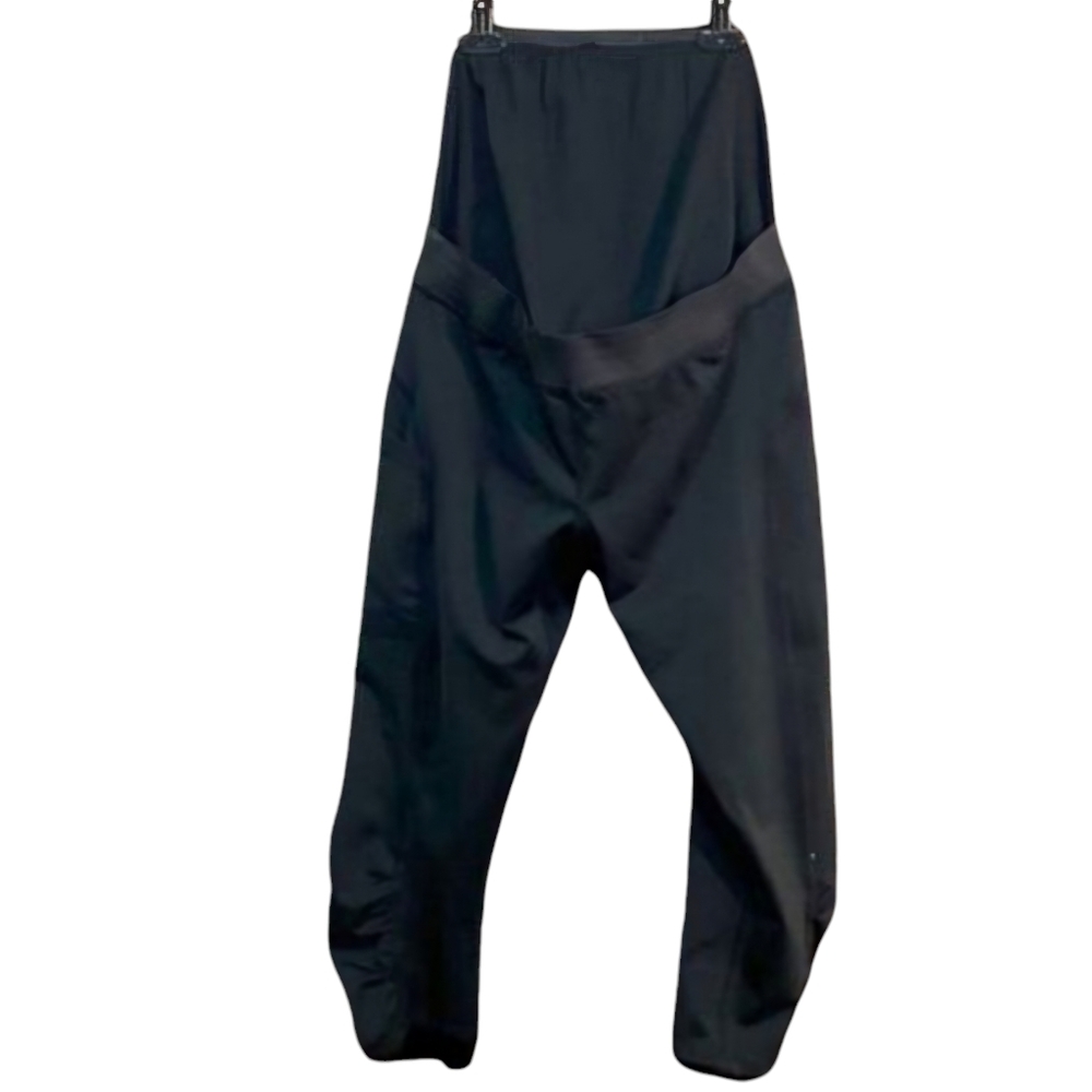 Mumberry Maternity Black ruched Ankle Capri Leggings, Size L